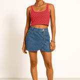 Primark patterned crop top in pink