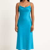 Primark silk dress in blue