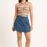 Primark rainbow crop top in multi-colour