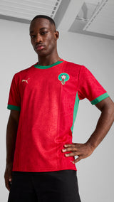 PUMA Morocco 2025 home jersey in red and archive green - Model Shot 01