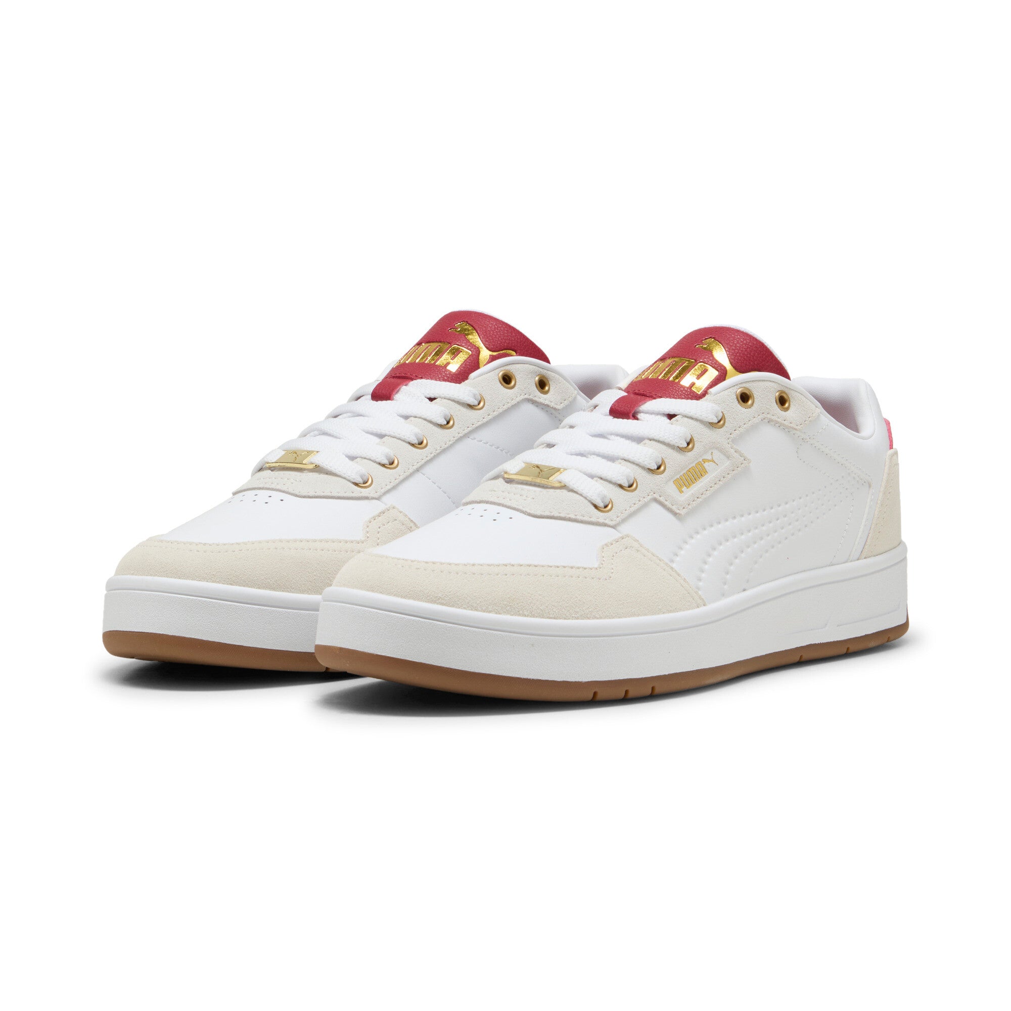 Puma court classic lux SD sneakers in white and alpine s - Front View