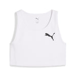 Puma cross the line 3.0 crop top in white - Front View