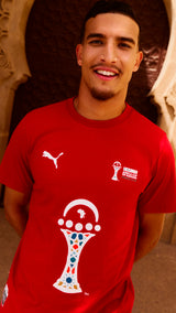 PUMA TotalEnergies CAF Africa Cup of Nations 2025 trophy tee in dark cherry - Model Shot 01