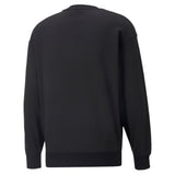 Puma classics relaxed crewneck sweatshirt men in black - Back View