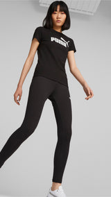 Puma essentials+ logo power leggings women in black - Model Shot 01