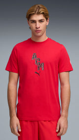PUMA AC milan ftblculture tee men in red and black