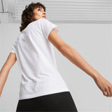 Puma essentials+ metallic logo tee in purple - Model Shot 02