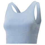 Puma evoknit women's crop top in black - Front View