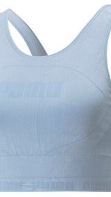 Puma evoknit women's crop top in black - Front View