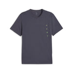 Puma tad tech triblend tee in galactic gray - Front View