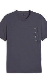 Puma tad tech triblend tee in galactic gray - Front View