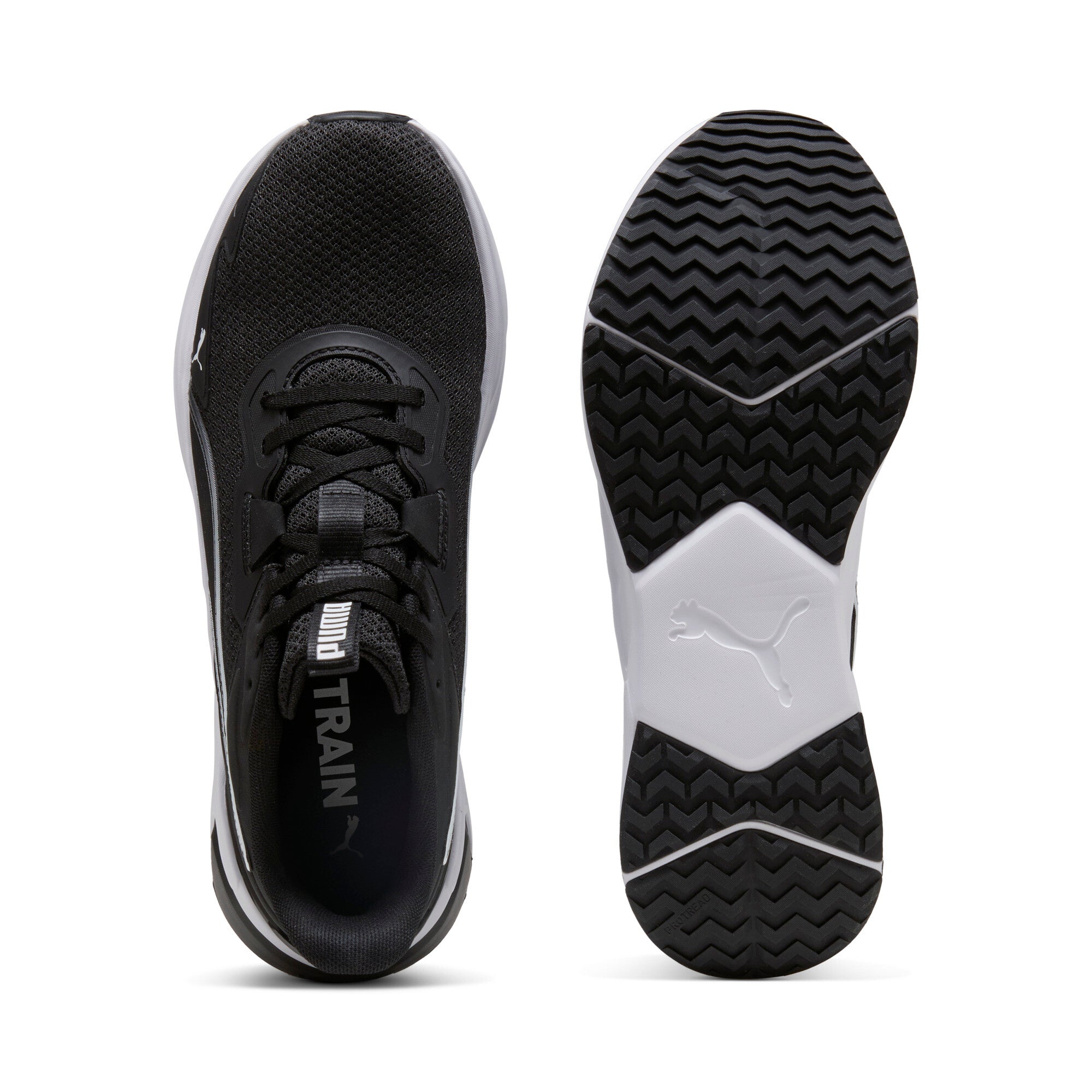 PUMA disperse XT 4 training shoes in black and white — side view 2