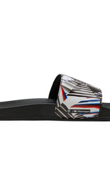 Puma swimming BMW M motorsport leadcat 2.0 graphic slides in black - Side View 03