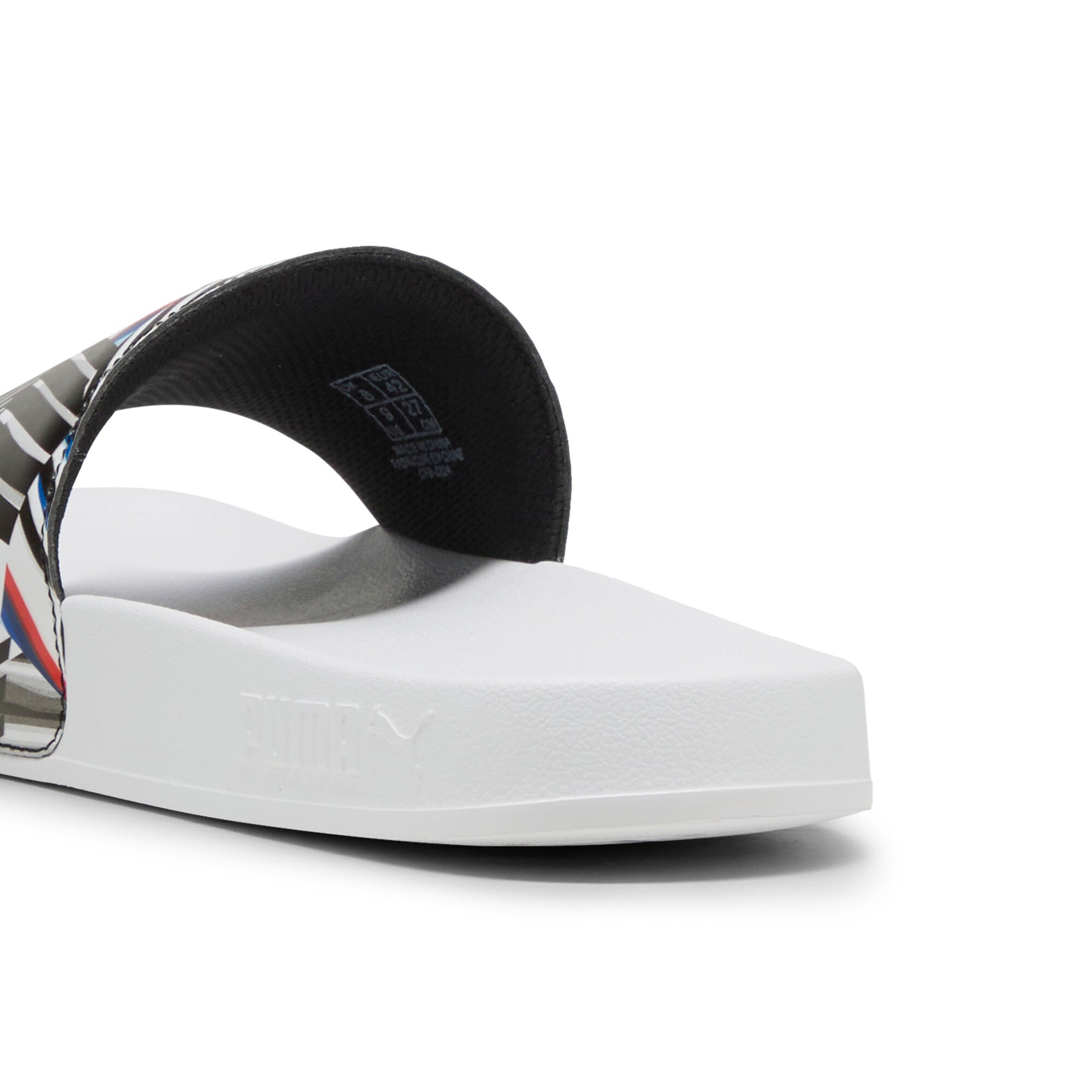 Puma swimming BMW M motorsport leadcat 2.0 graphic slides in black - Back View