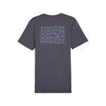 Puma CLOUDSPUN soft branded tee in galactic gray - Back View