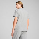 PUMA ESSENTIALS ELEVATED tee in green moon - light gray heather