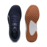 Puma skyrocket lite running shoes in navy and white - Side View 02