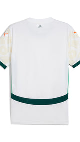 PUMA Côte d'Ivoire 2025 away jersey in white and dark myrtle - Back View
