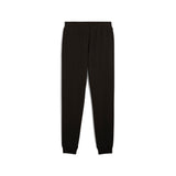 PUMA essentials no. 1 logo sweatpants men in black — back view