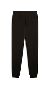 PUMA essentials no. 1 logo sweatpants men in black — back view