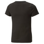 Puma classics graphic tee youth in black - Back View