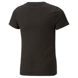 Puma classics graphic tee youth in black - Back View