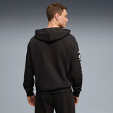 PUMA graphics training hoodie men in black — model shot 2