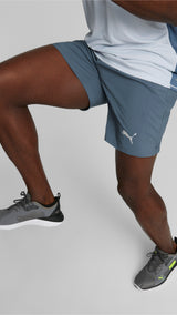 Puma running favourite woven 7" session shorts in black - Model Shot 01
