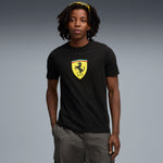 PUMA Scuderia Ferrari sportswear coloured shield tee in rosso corsa - black