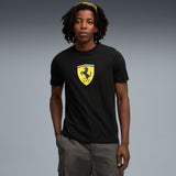 PUMA Scuderia Ferrari sportswear coloured shield tee in rosso corsa - black