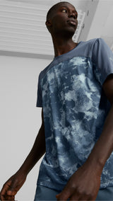Puma printed short sleeve running tee men in gray - Model Shot 01
