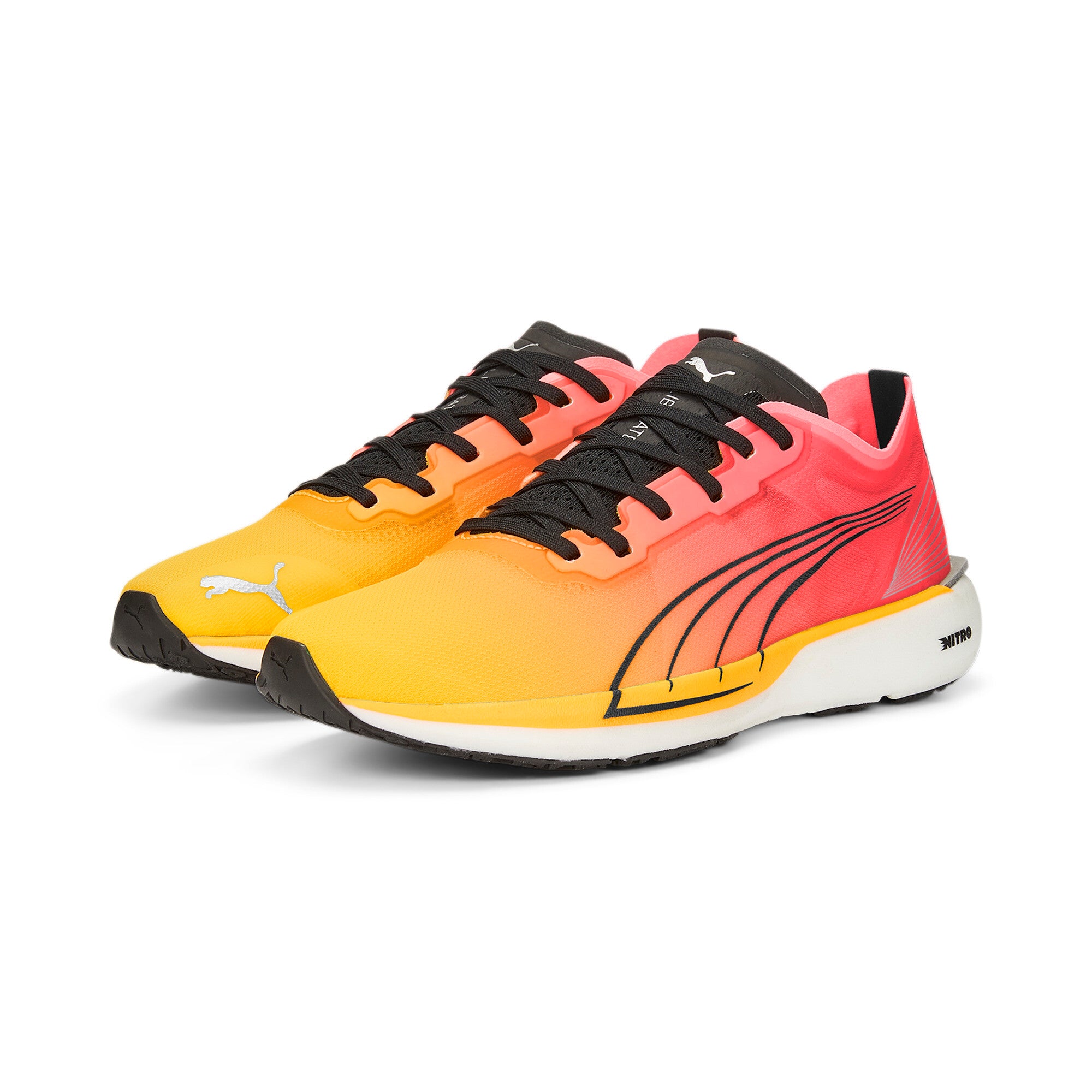 Puma running liberate nitro™ fireglow shoes in orange - Front View