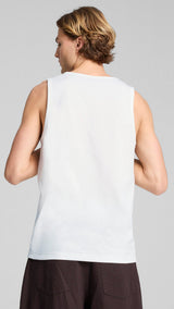 PUMA ESSENTIALS no. 1 logo tank - white