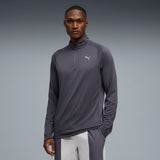 PUMA PWRTRAIN quarter-zip training tee men in galactic gray