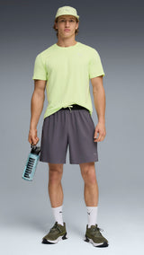 PUMA PWRTRAIN training shorts men in galactic gray — model shot 3