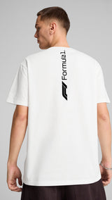 Puma F1® ESS+ relaxed graphic tee in white - Model Shot 02