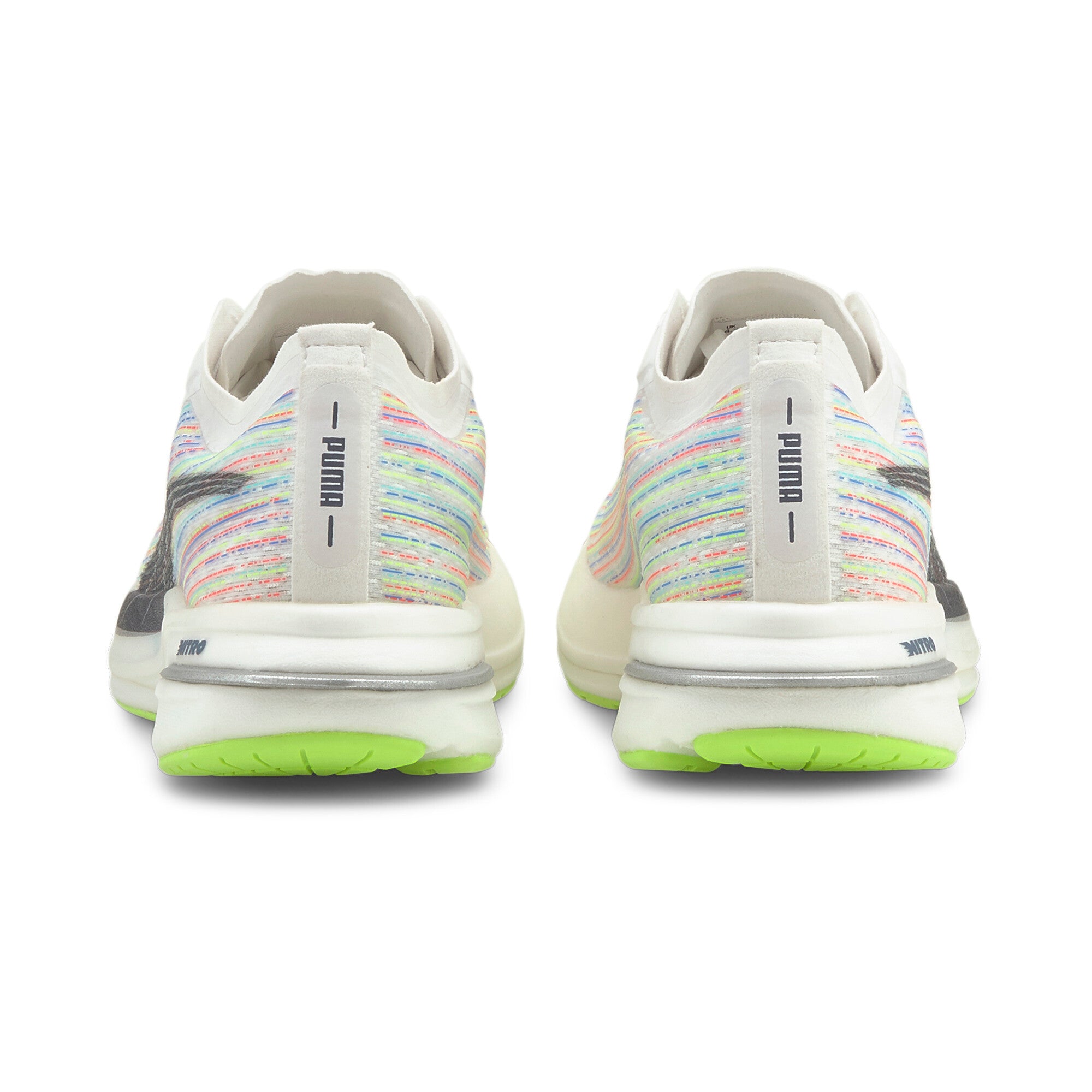 Puma deviate nitro spectra women's running shoes in white - Back View