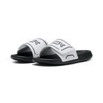 Puma royalcat comfort 2 slides in white and black - Front View