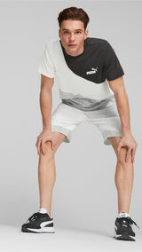 Puma power cat shorts men in gray - Model Shot 03