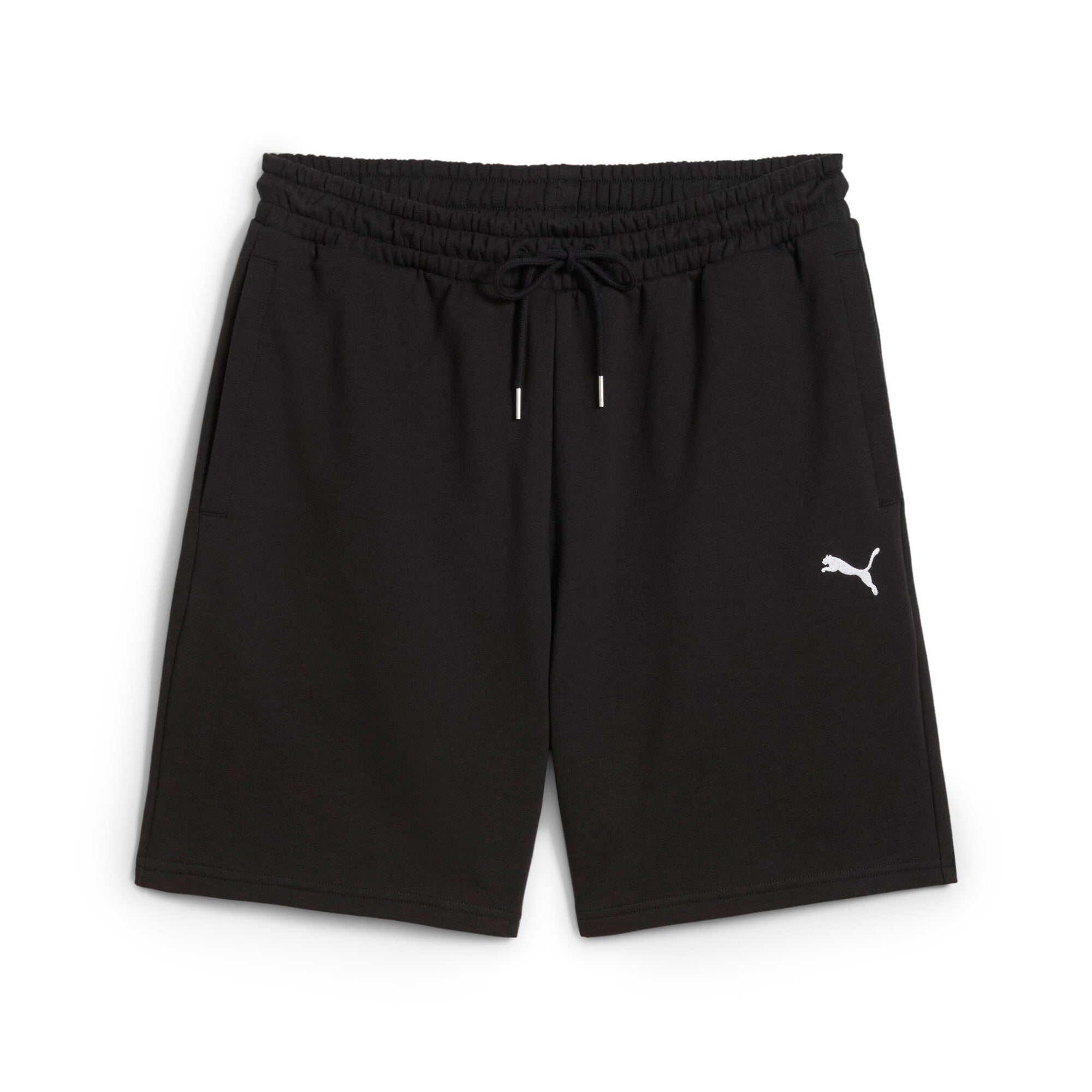 PUMA WARDROBE ESS relaxed shorts 7" men in black — front view