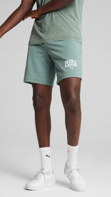 Puma class 8" shorts in green moon - Model Shot 01