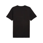 Puma sports legacy front graphic tee in black - Back View