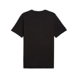 Puma sports legacy front graphic tee in black - Back View