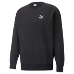Puma classics relaxed crewneck sweatshirt men in black - Front View