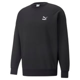 Puma classics relaxed crewneck sweatshirt men in black - Front View