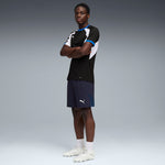 Puma teamFINAL football shorts in navy and white - Model Shot 03
