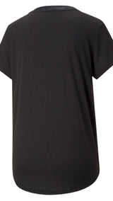 Puma safari glam short sleeve training tee women in black - Back View