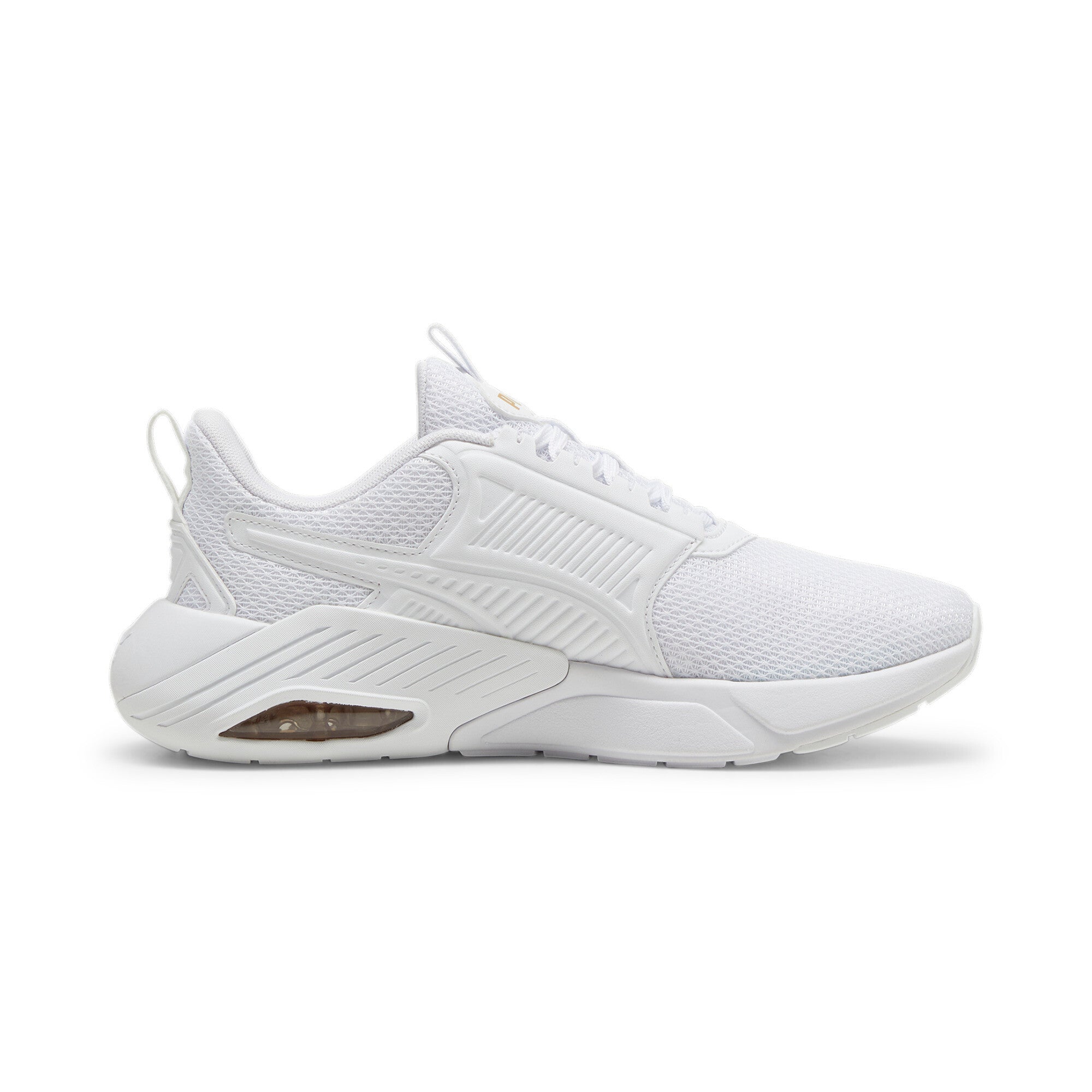 Puma X-cell nova FS running shoes in white and gold - Side View 03