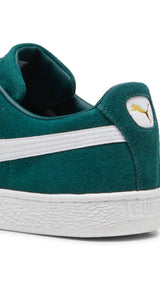 Puma suede classic sneakers in dark myrtle and white - Back View