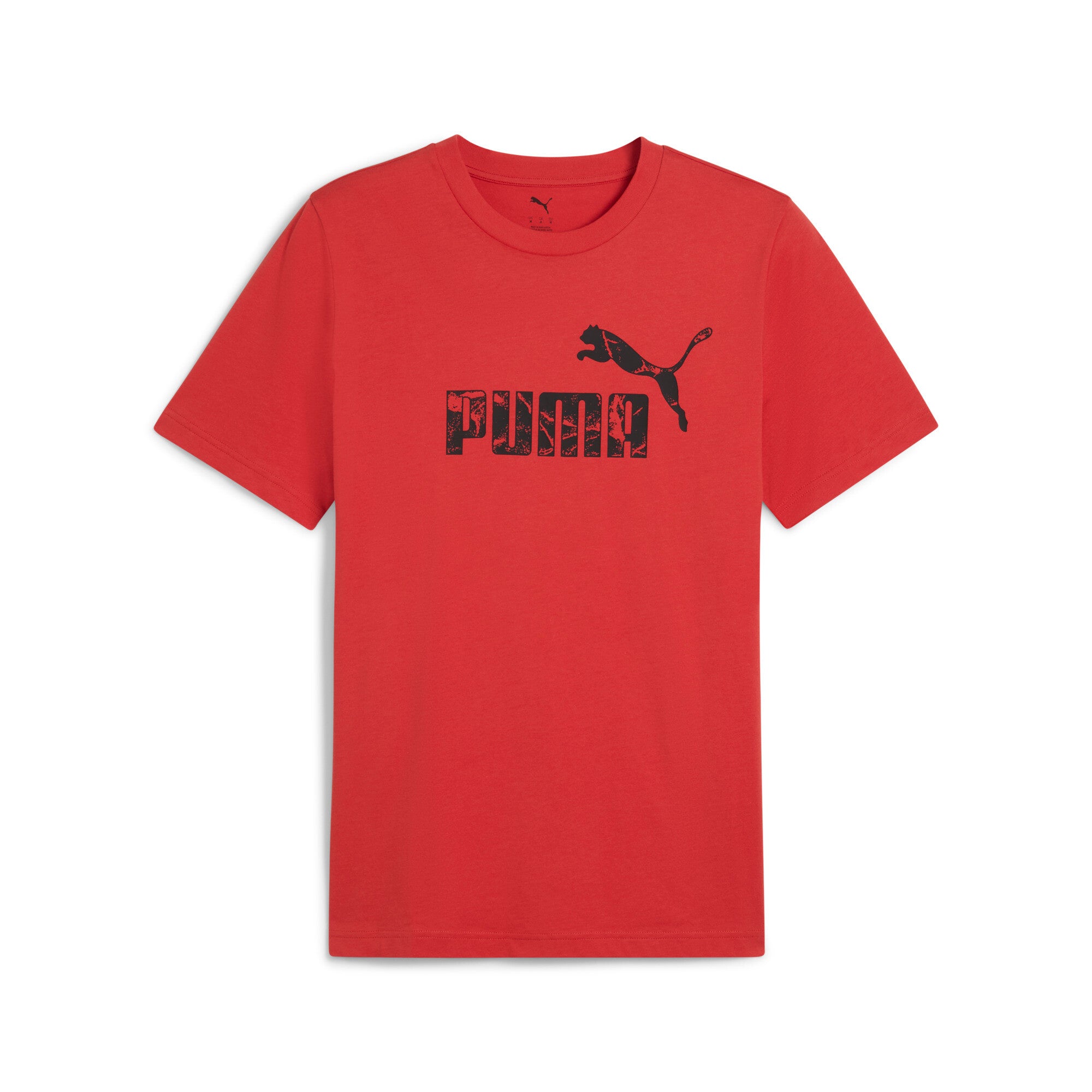 Puma graphics no.1 logo tee in red fire - Front View